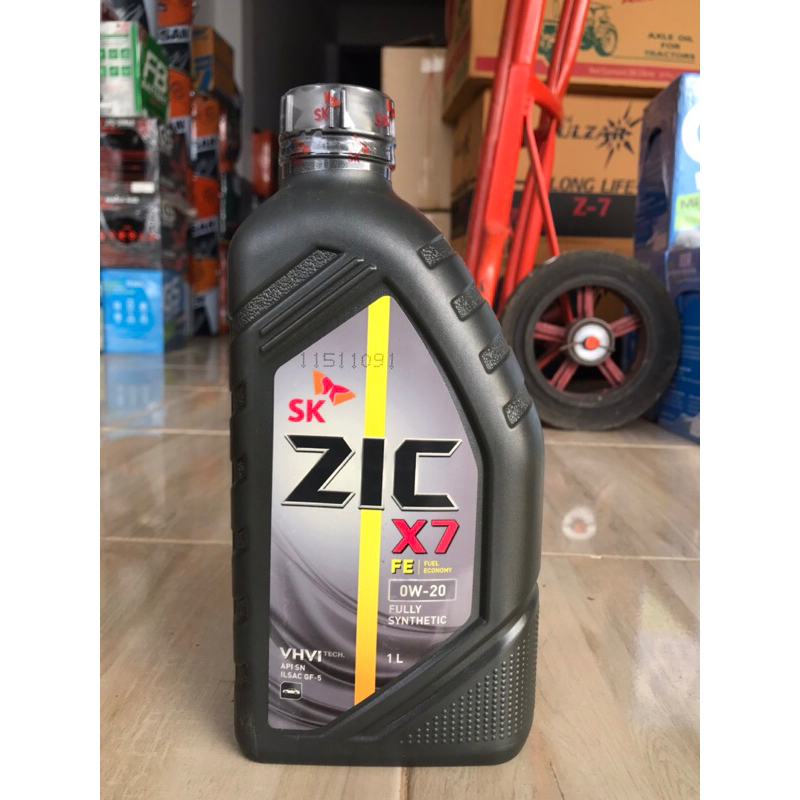 ZIC X7 FE 0W20 ขนาด 1 ลิตร เครื่องยนต์เบนซิน SN PLUS/ILSAC GF-5 สังเคราะห์แท้ 100