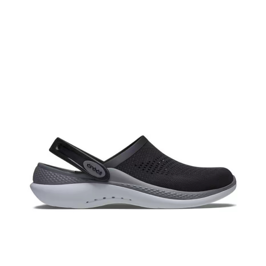 Crocs LiteRide สีดำ Unisex กลางแจ้งเทรนด์ Unisex รองเท้าแตะ 206708-0DD