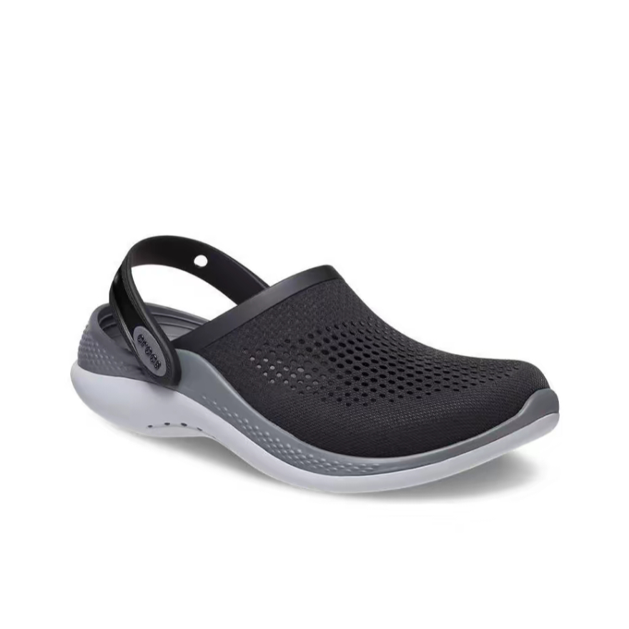 Crocs LiteRide สีดำ Unisex กลางแจ้งเทรนด์ Unisex รองเท้าแตะ 206708-0DD
