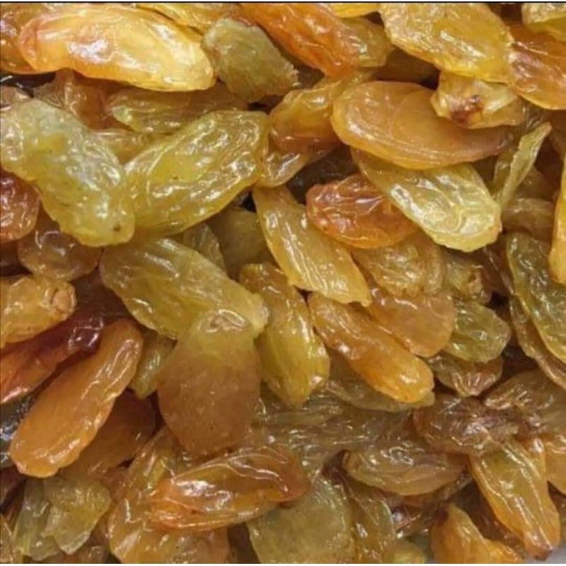ลูกเกดเหลือง ลูกเกดเหลืองนำเข้า มาเลเซีย ไซส์ใหญ่ GOLDEN RAISIN รสชาติหวานอมเปรี้ยว ไร้น้ำตาล ขนาด 500 กรัม