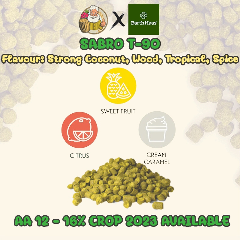 ซาบโบร ฮอปส์ Sabro Hops PELLET HOPS (T90) Crop Year 2023 hops ทำเบียร์ hops beer ฮอปทำเบียร์ hops Sa