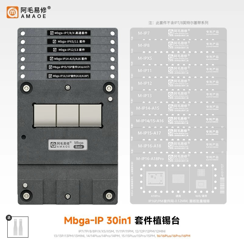 Mpga-ipชุดอุปกรณ์ย้ายบอร์ด สำหรับของ ip 11/12/13/14/15/16cpu mmc wifi เบสเบน