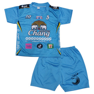 ชุดกีฬาเด็กลายช้าง chang S-M ผ้ามันไมโคร S 1-2 ปี 7-12โล ,M …