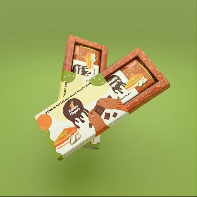 ใช้โค้ดลดได้น้าา Chocolate Dubai Kunafa Pistachio Bar from Kunafa Finger's 175 กรัม (รวมกล่อง)