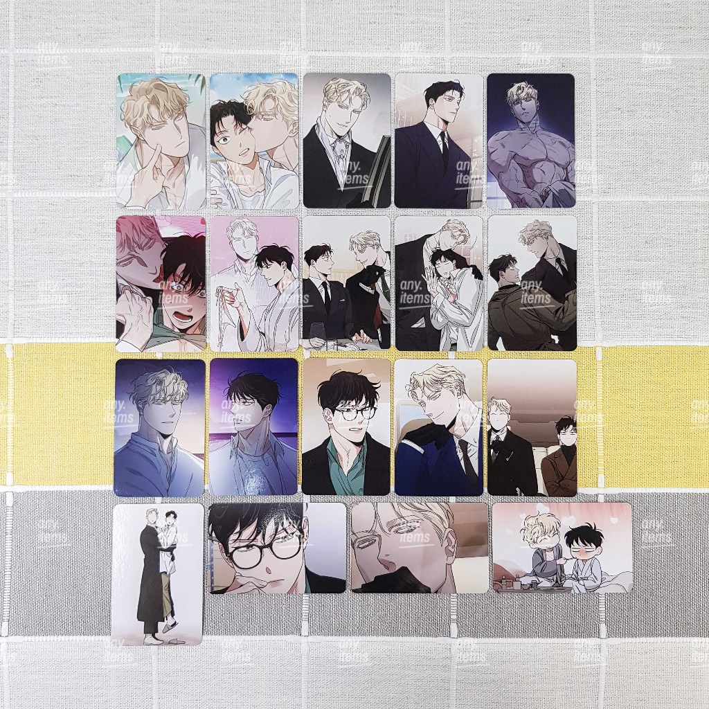 (เลือกลายได้ / ของแท้) photocard มันฮวาวาย การ์ตูนวาย การ์ด โฟโต้การ์ด กุหลาบคู่แชมเปญ Rose And Champagne