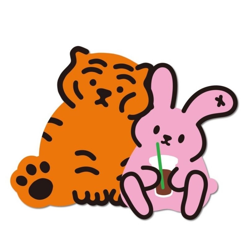 สินค้าพร้อมส่ง!! TIGER AND ICE COFFEE PORUMEE BIG & LAPTOP PORUMEE REMOVABLE STICKER