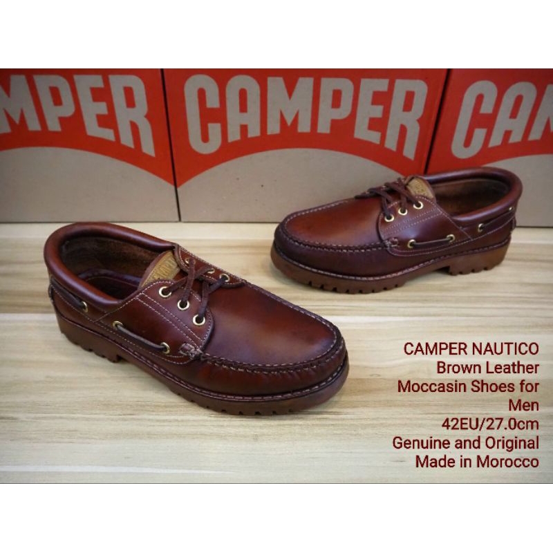 CAMPER Nautico, Men's 42EU/27.0cm Original งาน Morocco ของแท้ มือ 2 สภาพเยี่ยม, รองเท้า CAMPER หนังแ