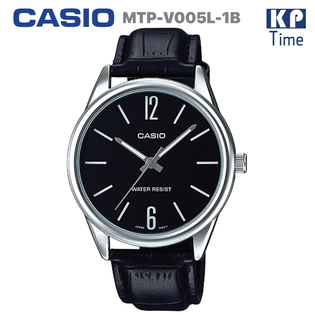 Casio นาฬิกาข้อมือผู้ชาย สายหนัง รุ่น MTP-V002L ของแท้ประกันศูนย์ CMG