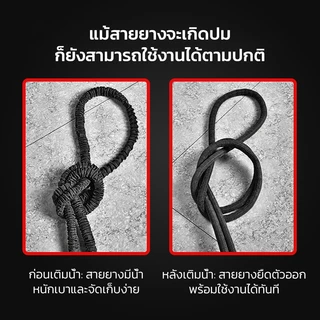 Mitsushi สายยางรดน้ำ สายยางยืดหดพร้อมหัวฉีดสายยาง 24/18/12/6.5 ม.