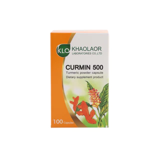 (แพ็ค 2) Khaolaor ขาวละออ เคอร์มิน 500 ขมิ้นชันชนิดแคปซูล 100 แคปซูล/กล่อง