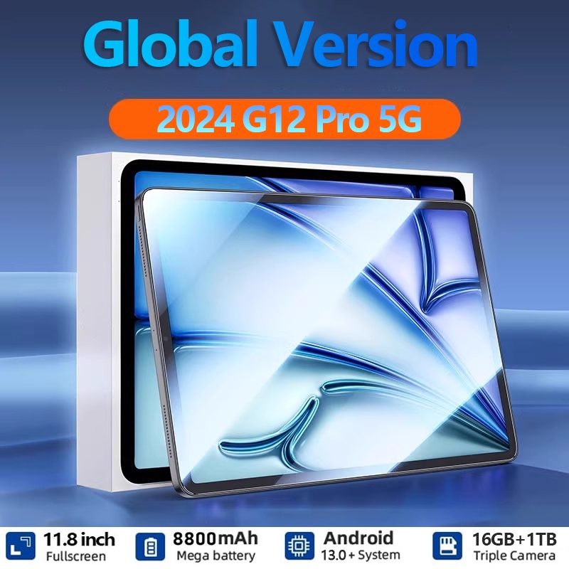 【รับประกัน1ปี】2025ของแท้ แท็บเล็ต VIV0 Tab G12 Pro 5G 11.8 นิ้ว แท็บเล็ตถูกๆ แรม16GB รอม1TB โทรได้ Full HD แทปแล็ตของแท้