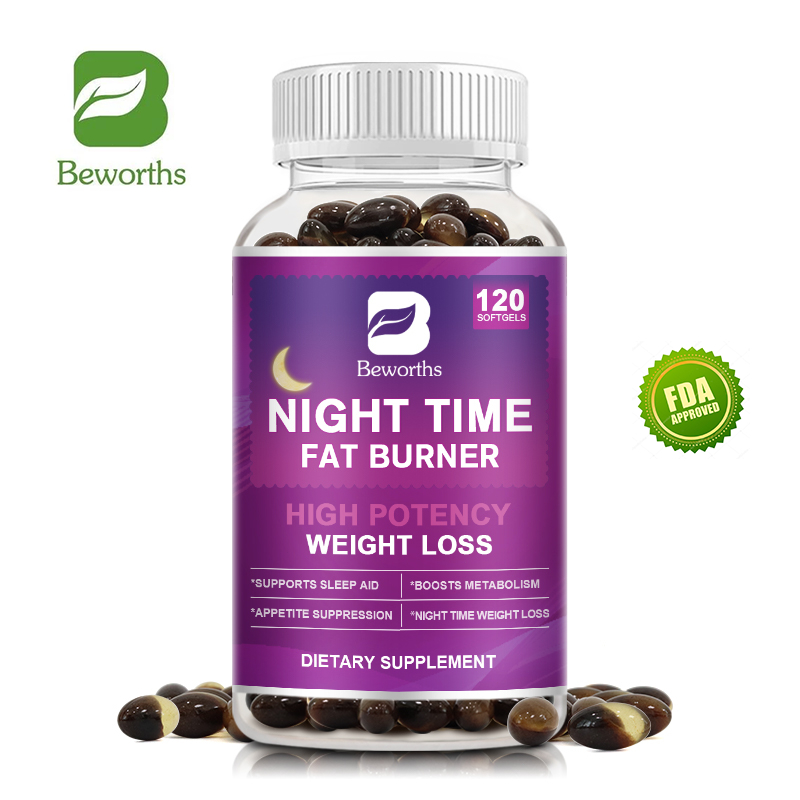 Beworths Night Time Slimming Fat Burning Capsules ลดน้ำหนัก เผาผลาญไขมัน ลดน้ำหนัก ระงับความอยากอาหาร เร่งการเผาผลาญ 120