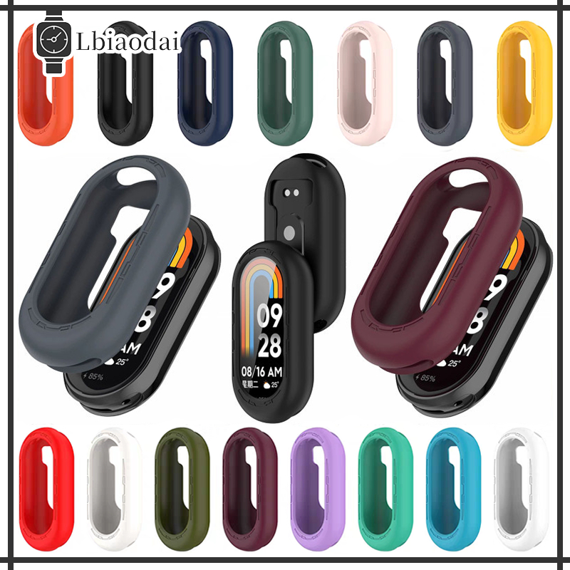 ซองซิลิโคน Mi Band 10 9 8 ปกอ่อนกรณีป้องกันหน้าจอไม่มีภาพยนตร์ Xiaomi Mi Band 8 9 10 NFC กันชนป้องกันอุปกรณ์เสริม