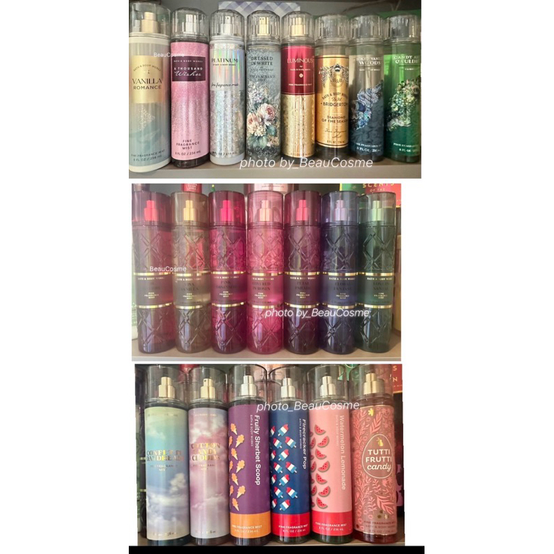 Bath &BodyWorks 💙Mist💙Seasonal Collection 24-25บอดี้สเปรย์คอลเลคชั่นกลิ่นตามฤดูกาล