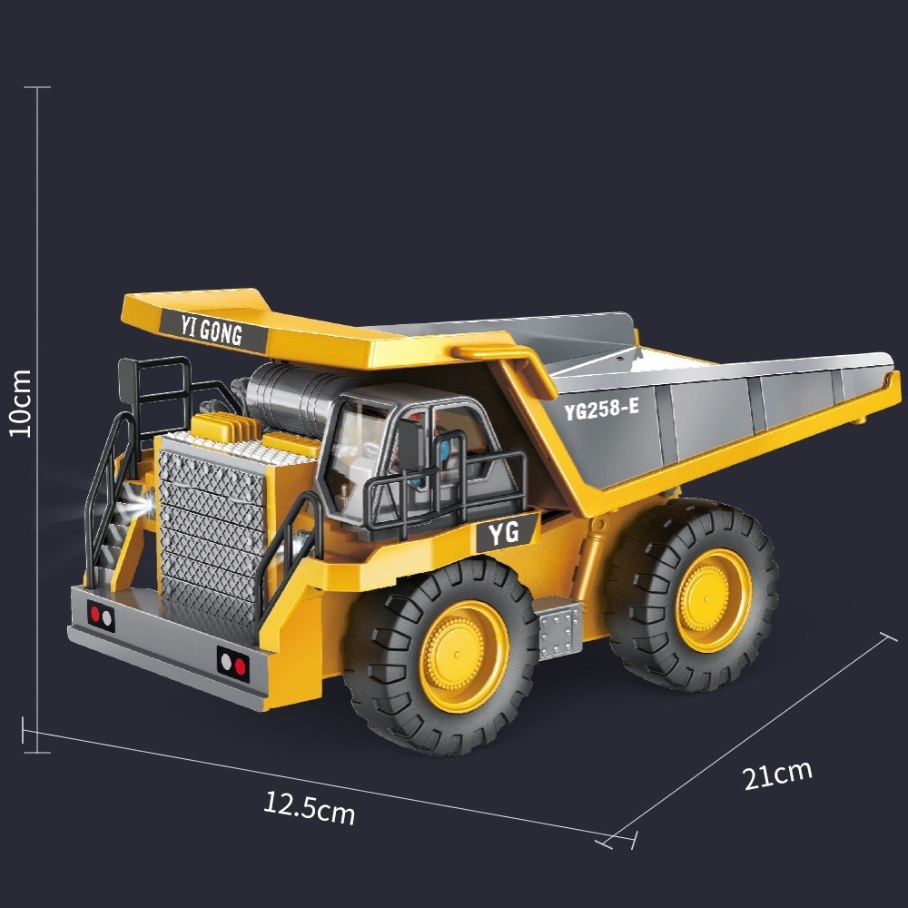 11channel alloy🚧 รถขุดบังคับ 2.4G รถบังคับ 1:20 วัสดุโลหะผสม รถแม็คโครบังคับ รถดั้มบังคับ รถของเล่นเด็ก แม็คโครบังคับ