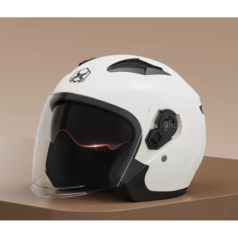 สินค้าพร้อมส่งรุ่น801 หมวกกันน็อค แว่น2ชั้น 2025 รุ่นอัพเกรด บังแดด HD ระบายอากาศ สะดวกสบาย เลนส์สองชั้นอัพเกรด