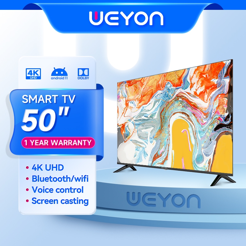 WEYON Android TV ทีวี 50 นิ้ว FHD Smart TV Google Smart TV Netflix YouTube Wifi DVB-T2 / USB2.0 /AV