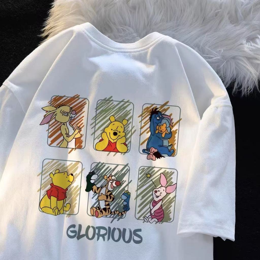 เสื้อยืดลายน่ารัก เนื้อผ้าคอตตอลแท้ CM92  สีไม่ตกเนื้อผ้าดี ตัดเย็บดี