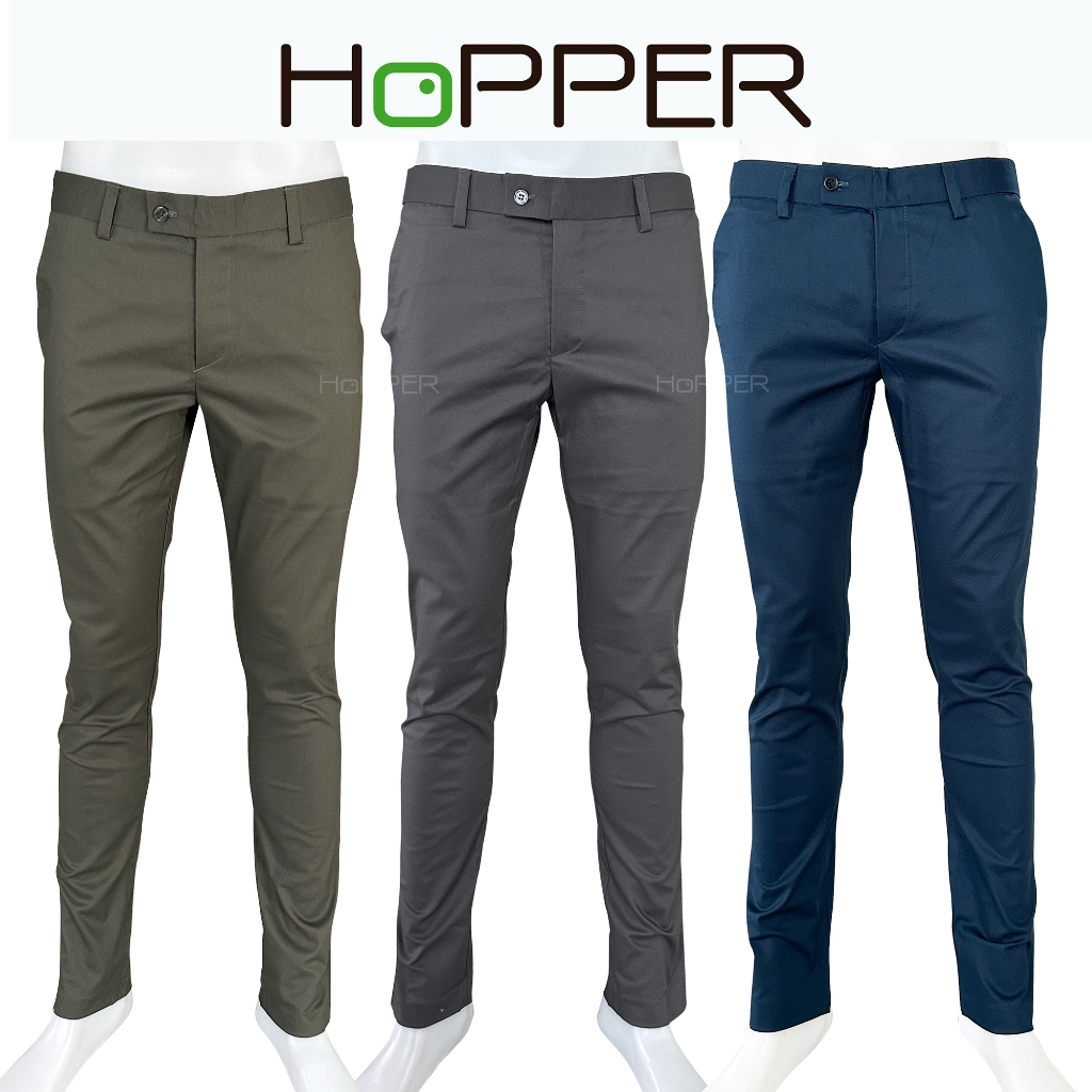 กางเกงสแล็ค Hopper Progress ผ้าหนาเดฟ