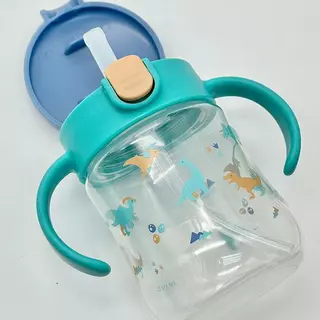 Richell(ริเชล)TLI แก้วน้ำพร้อมหลอดดูด Straw Mug สเต็ป 2 หลอดสุญญากาศกันสำลัก ขนาด 200ml