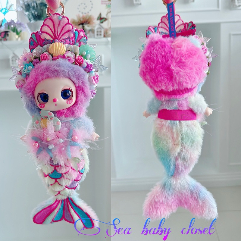 Labubu dress ,Liila cat dress: Little mermaid EP2 ชุดลาบาบู้เมอร์เมด คละสีขนนก สินค้าพร้อมส่ง