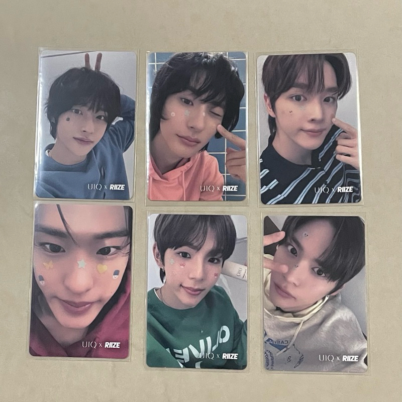 การ์ด riize x UIQ แอนตัน โชทาโร่ วอนบิน ซองชาน อึนซอก