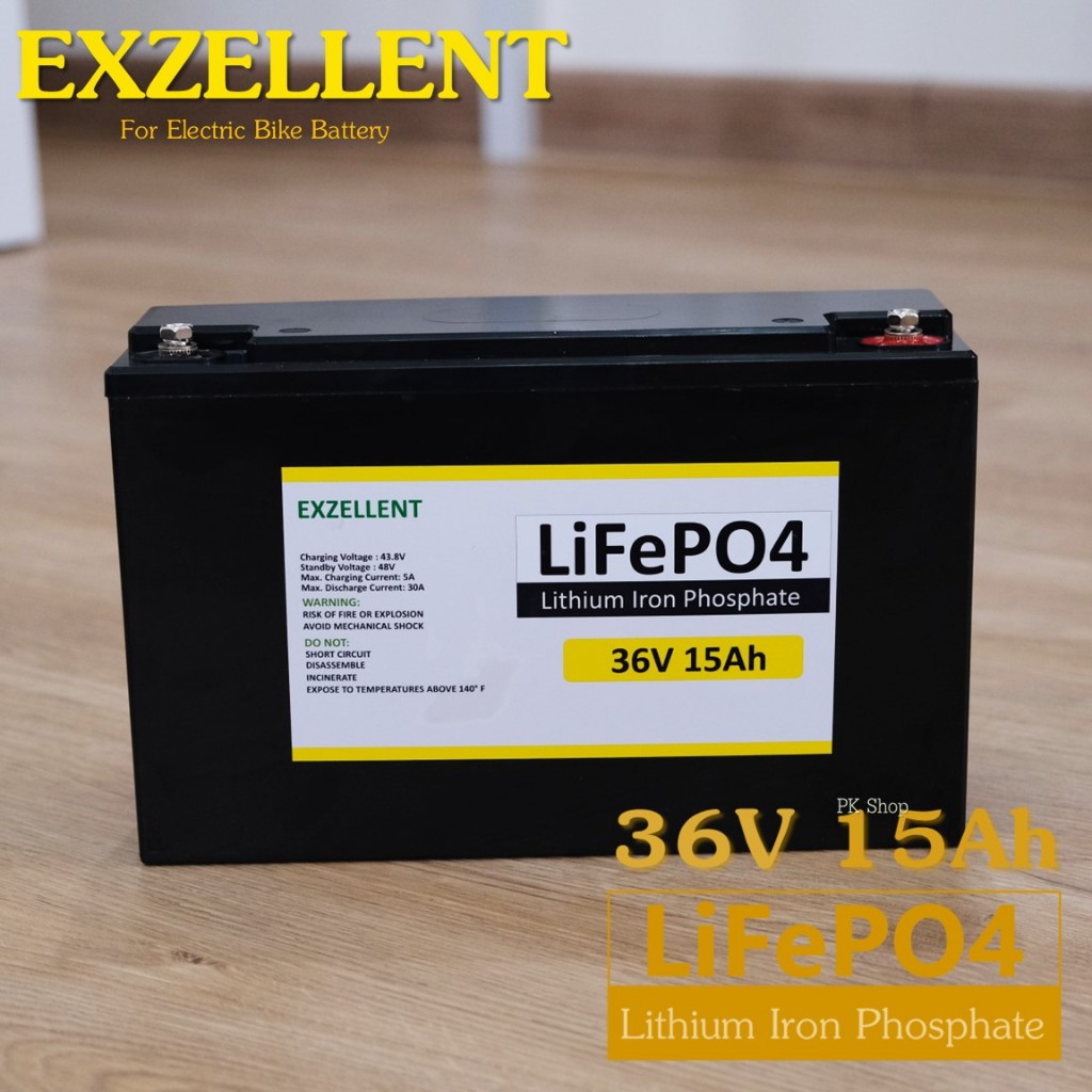 [ฉลากเหลือง] แบตเตอรี่  36V 15Ah สำหรับจักรยานไฟฟ้าและสกู๊ตเตอร์