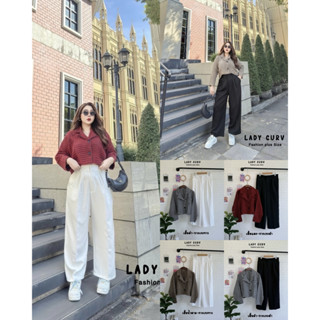 Set2ชิ้น เสื้อสูททรงครอป+กางเกงขายาว สวยปังเวอร์ หรูหรามากแม…