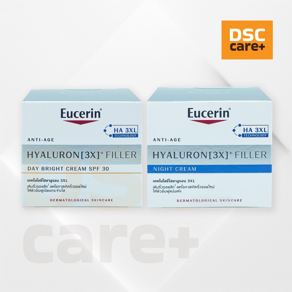 Eucerin HYALURON[3X]+FILLER DAY BRIGHT SPF30 ,NIGHT Cream 50ml