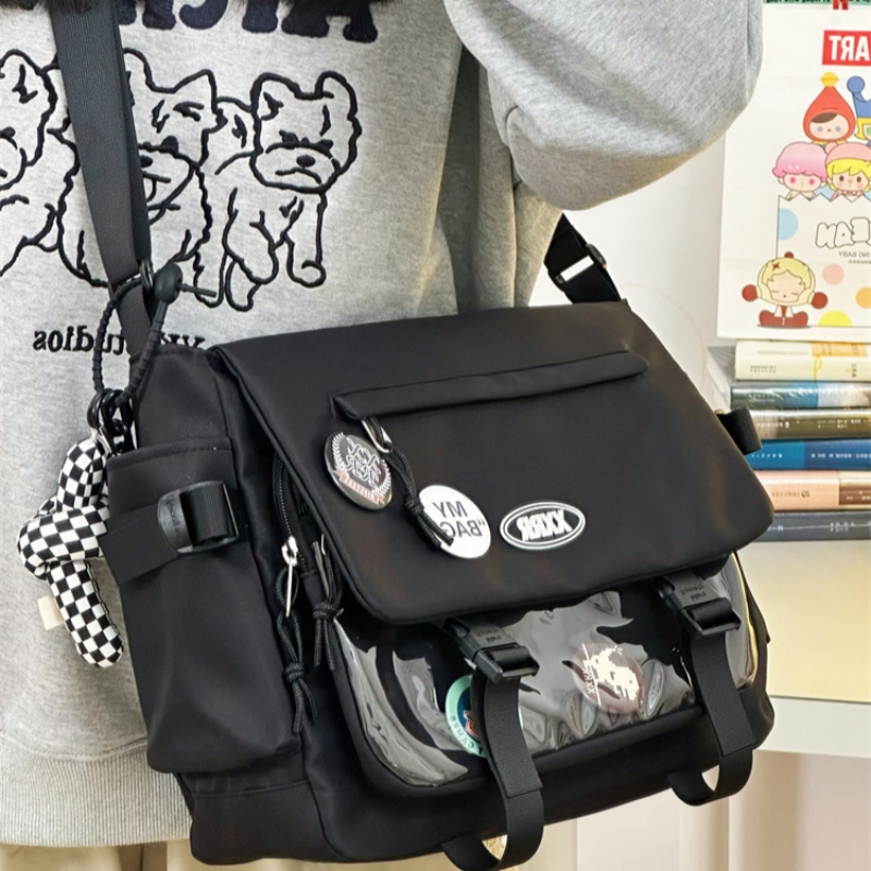 กะเป๋าสะพายโปร่งใส กระเป่าไนลอน สําหรับผู้ชาย และผู้หญิงกันน้ำ - รูปที่ 6