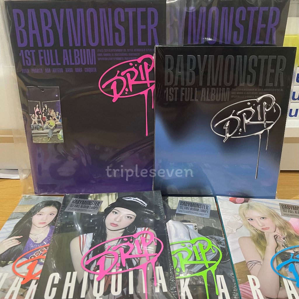 พร้อมส่ง BABYMONSTER 1st FULL ALBUM [DRIP] ZIP LOCK / BINDER / YG TAG VER.