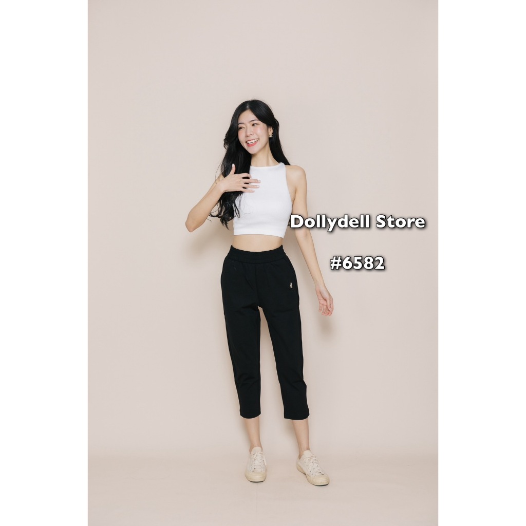 กางเกงวอร์ม 5 ส่วนเอวยางยืดผู้หญิงดอลลี่ รุ่น#6582 มี2สี เนื้อผ้าคุณภาพดีใส่สบาย กางเกงใส่เที่ยวทรงสวย