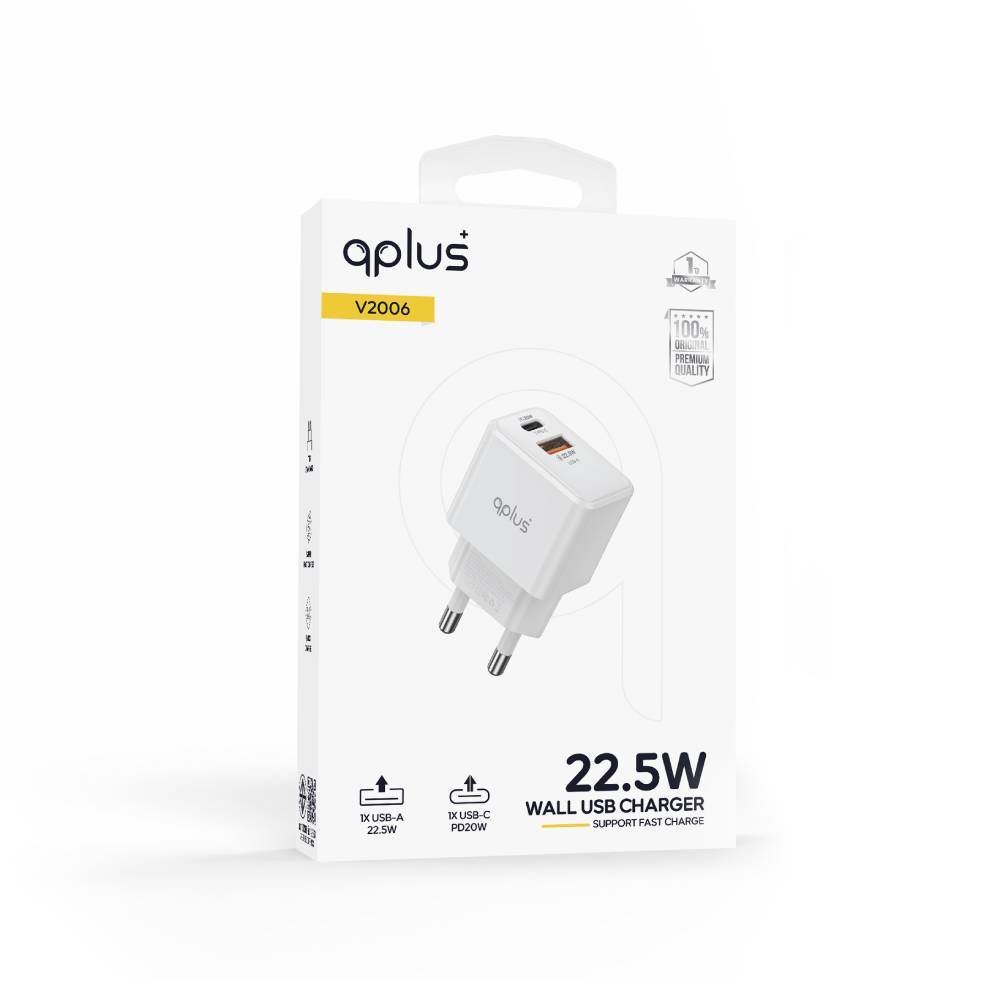อะแดปเตอร์ QPLUS Wall Charger 1 USB-A 22.5W / 1 USB-C 20W รูปที่ 6