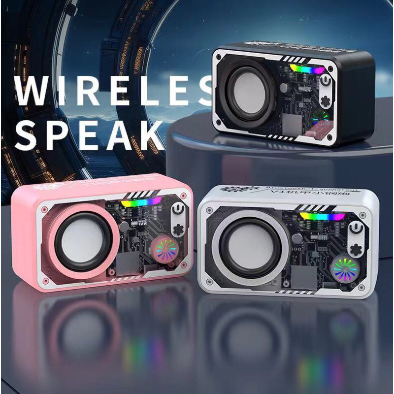 ใหม่ลำโพงบลูทูธแสงสีสันสดใสสีสันสดใส V8 ปืนใหญ่เหล็กขนาดเล็กเบสรองรับ Series Mecha ปืนใหญ่เหล็กขนาดเล็ก