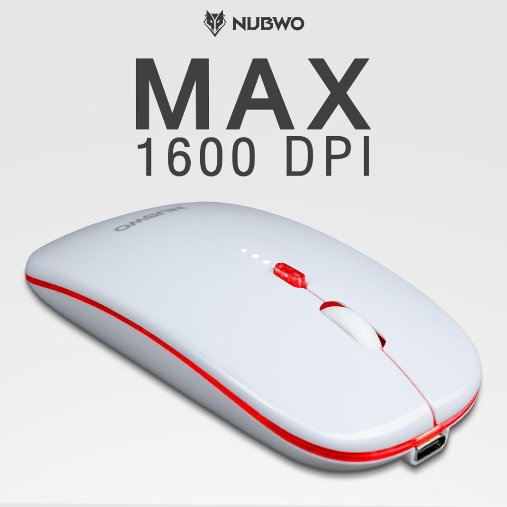 [สินค้ารับประกัน 1 ปี] Nubwo NMD-07 Mouse Dual Mode Wireless Bluetooth เมาส์ไร้สาย เสียงเงียบ ไวเลสบลูทูธ ขนาดกะทันรัด