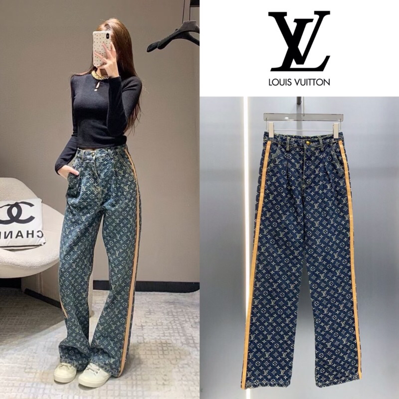 กางเกงยีนส์ขายาว Louis Vuitton Monogram Denim Tailored Pants