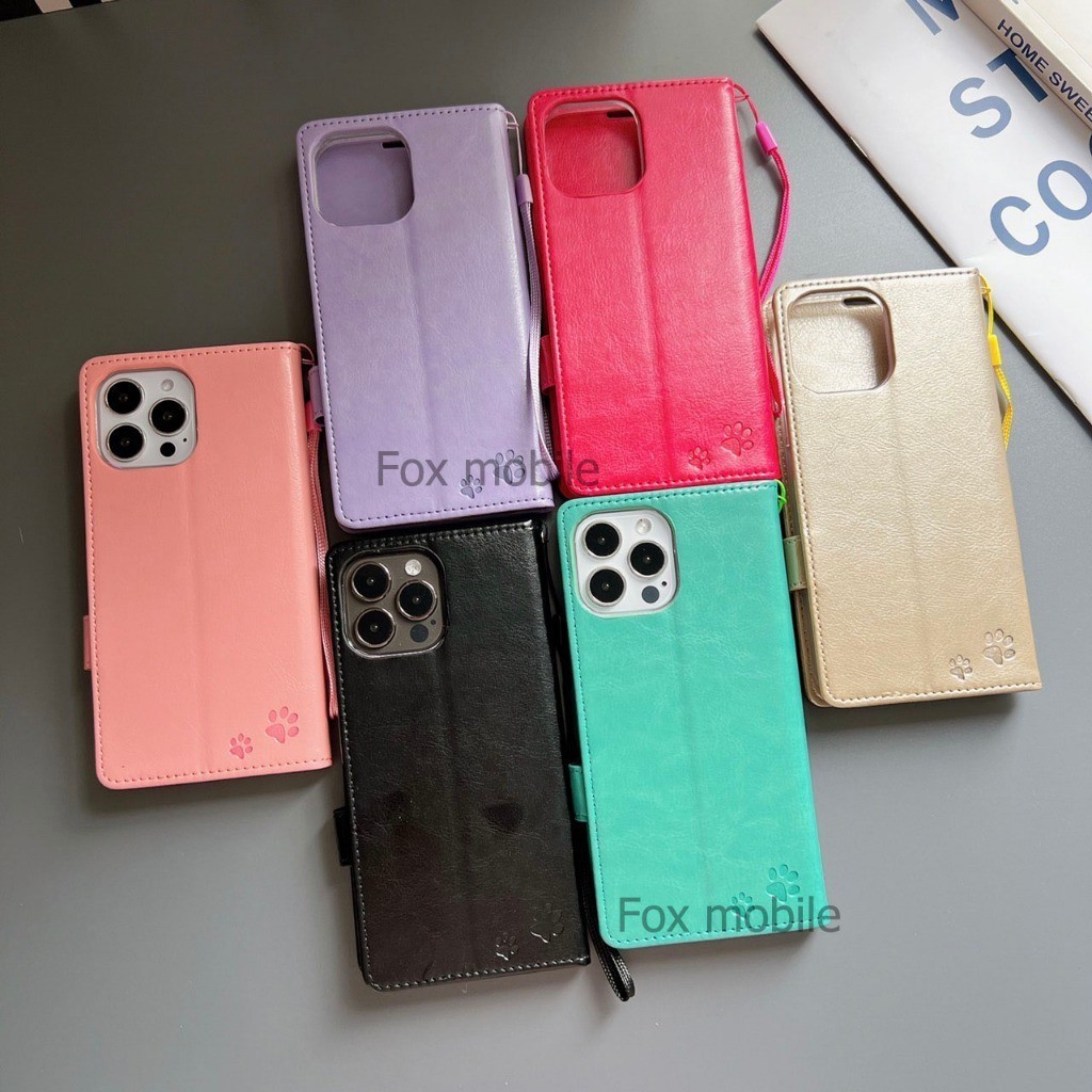 เคสกระเป๋า ล็อกได้ OPPO A3 4G A3X A3Pro A60 A38 A18 A58 A78 Reno12 Reno12F A15 A12 F9 A5S Reno 11 12 Pro 11F เคส ฝาพับ - รูปที่ 2