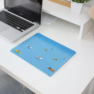 LAONGMOON แผ่นรองเมาส์ พิมพ์ลาย Vacation Collection Mouse Pad วิวธรรมชาติ กันลื่น โต๊ะทำงานน่ารัก
