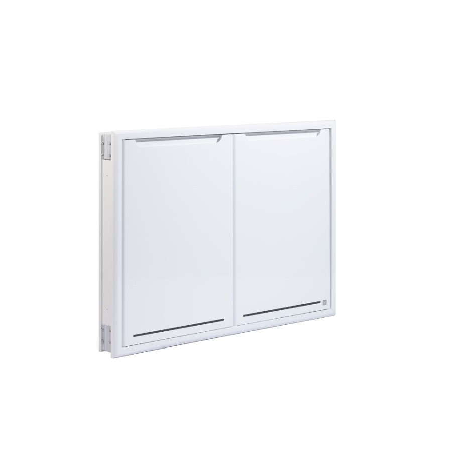 King Platinum บานซิงค์คู่รุ่นเคิร์ฟ /รุ่นเพิร์ล ระบายอากาศ (Air Flow) ขนาด 96x68.8x8.5 (สีขาว)