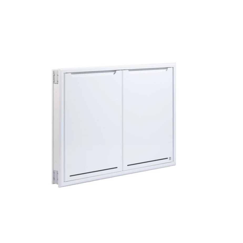 King Platinum บานซิงค์คู่รุ่นเคิร์ฟ /รุ่นเพิร์ล ระบายอากาศ (Air Flow) ขนาด 96x68.8x8.5 (สีขาว)