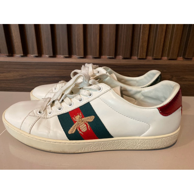 New Ace Bee Embroidered Sneakers รองเท้า gucci มือ2 ของแท้100%