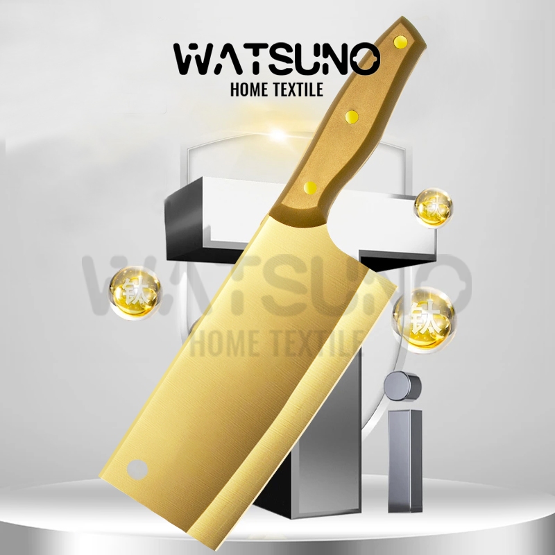 Watsuno.ชุดมีดปังตอ มีดปังตอสับกระดูก แล่ เกรดพรีเมี่ยม สแตนเลสคุณภาพดี มีดหั่นหมู
