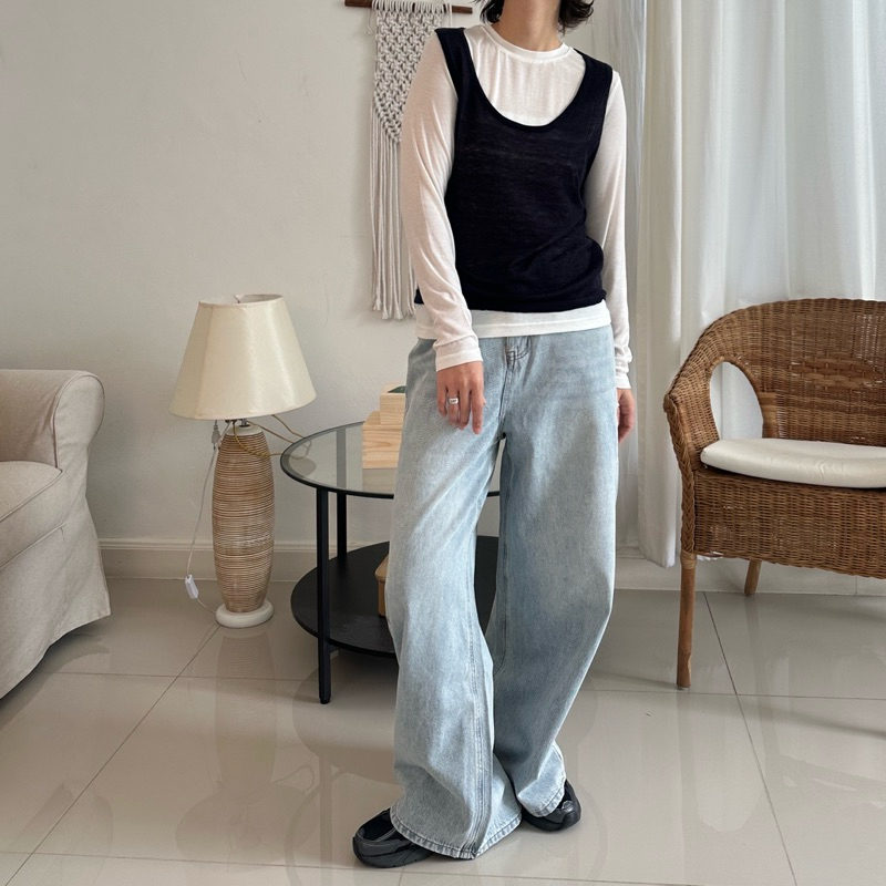 Jim pants wide leg jeans something about us