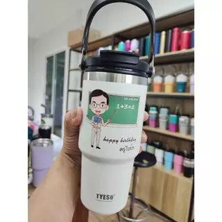 แก้วเก็บความเย็นTYEso ขนาด 900ml เลเซอร์รูปหรือข้อความตามสั่ง ดีไซน์สวย คุณภาพดี