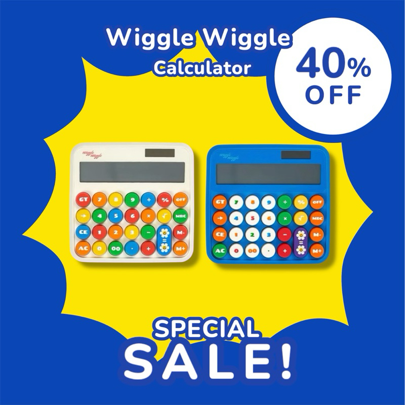 ✅ ขายดี Wiggle Wiggle Electronic Calculator เครื่องคิดเลขสีสันสดใส ใช้ได้ทั้งระบบโซลาร์เซลล์และถ่าน