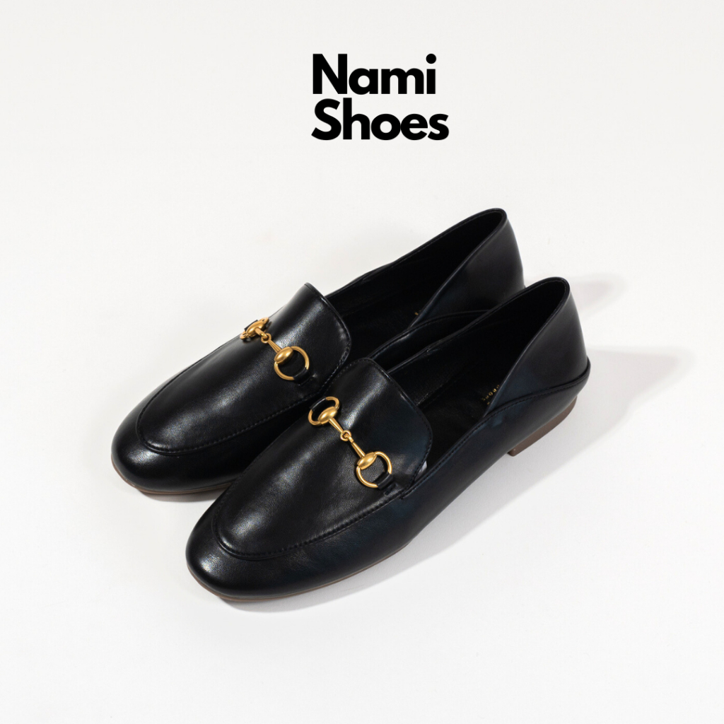 Nami รองเท้าคัชชู รุ่นLucy Black ดีไซน์แบบเหยียบส้นได้ รองเท้าหุ้มส้นที่นุ่มเบาใส่สบายสวยสไตล์นามิ 004