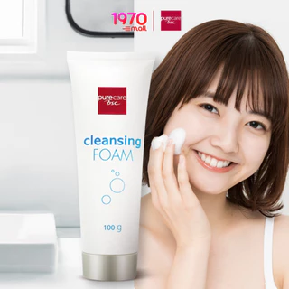PURE CARE โฟมล้างหน้า Cleansing Foam สูตรอ่อนโยน เติมความชุ่มชื้น ไม่แห้งตึง 100g.