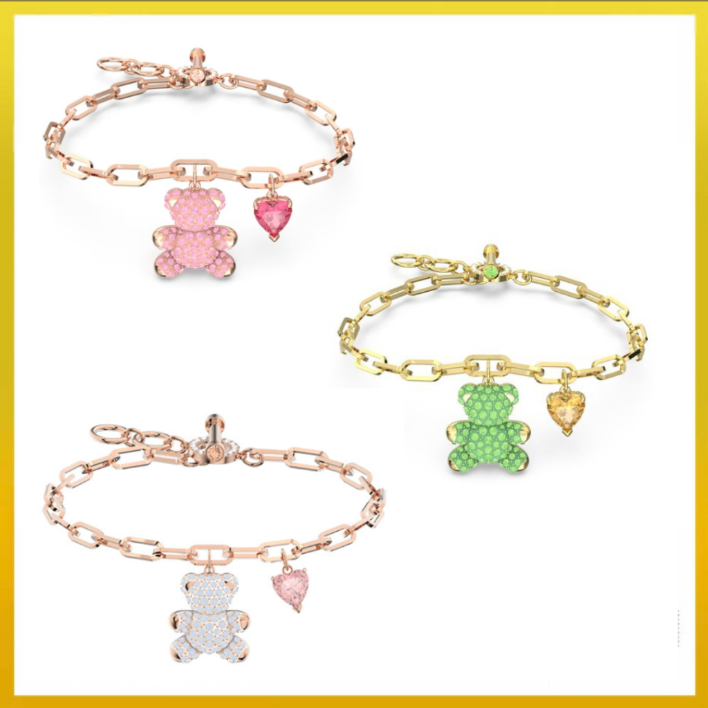 กำไลข้อมือจี้หมี Teddy Bear สร้อยข้อมือพร้อมจี้ผู้หญิง ของขวัญสำหรับคนพิเศษ พร้อมส่ง