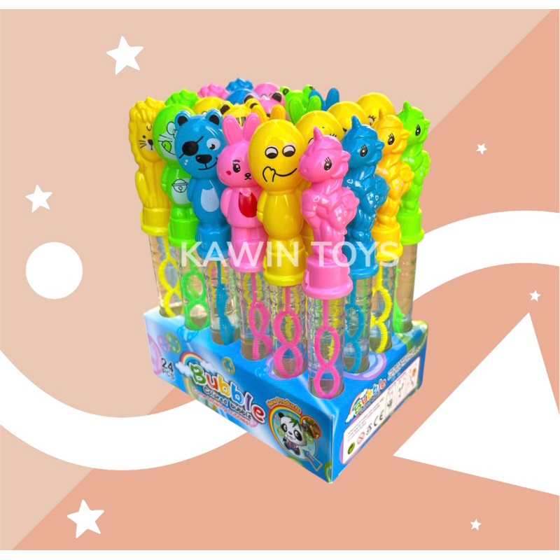 ของเล่น เป่าฟองจิ๋ว ขนาด 1.5*17ซม. (ราคา 130บาท ยก Box 24เเท่ง) คละเเบบ คละสี