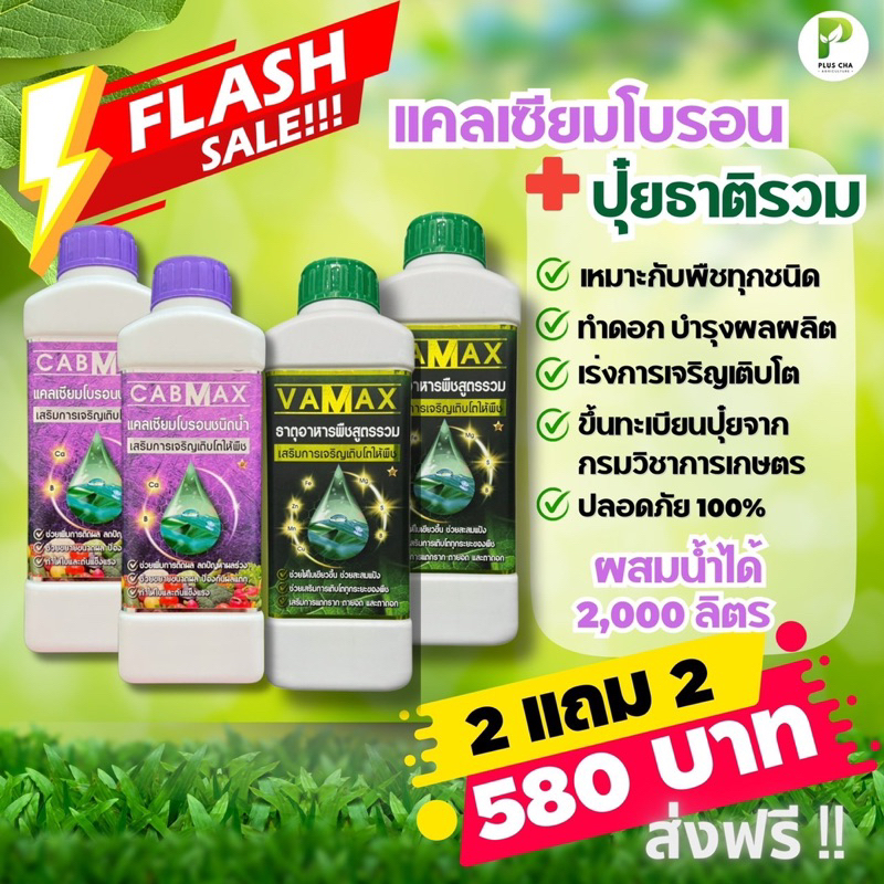 ปุ๋ยธาตุรวม VAMAX+CABMAXแคลเซียมโบรอน (โปร 2 แถม 2)